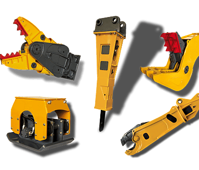 Indeco hydraulic attachments montage photo