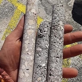 Niue - Working on Wharf Repairs in Nuie - Core Samples