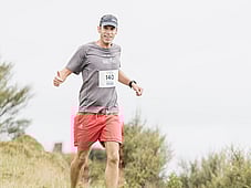 Running, trail running, smiles, blazing hills, on top of a hill, all the views