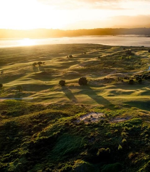 Drone view of Ohope golf course