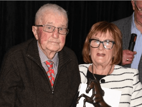 Karen Stewart pictured with her father Brian Anderton.