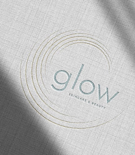 Editorial style image showcasing a brand design for Glow Skincare & Beauty | Brand designer for wedding professionals