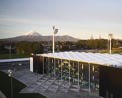 East Stand of Yarrow Stadium New Plymouth