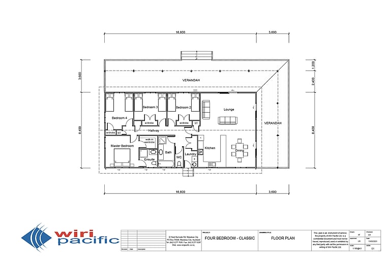 Wiri Pacific 4 bedroom house plan