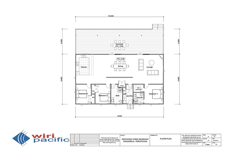 Wiri Pacific 3 bedroom house plan