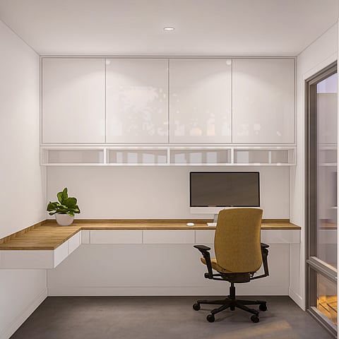 Inside house high ceiling