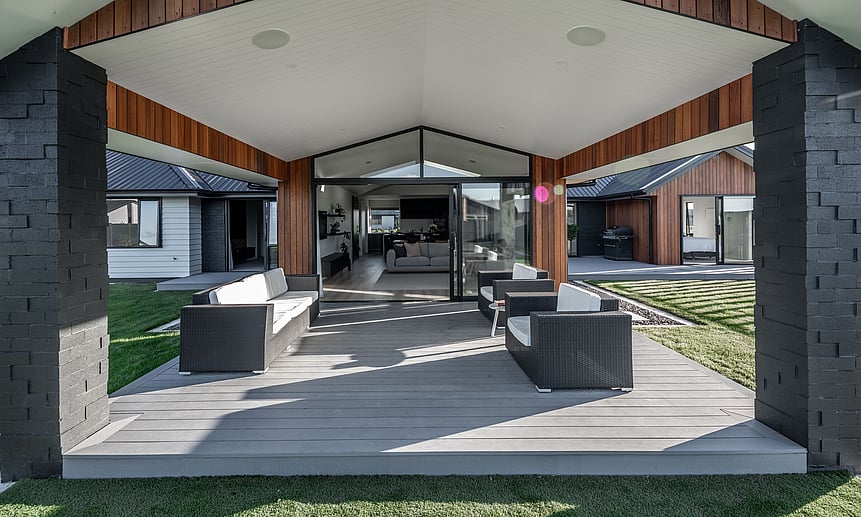 From outdoors to indoors, the attention to detail showcases the unique home builder's craftsmanship in this new house build.