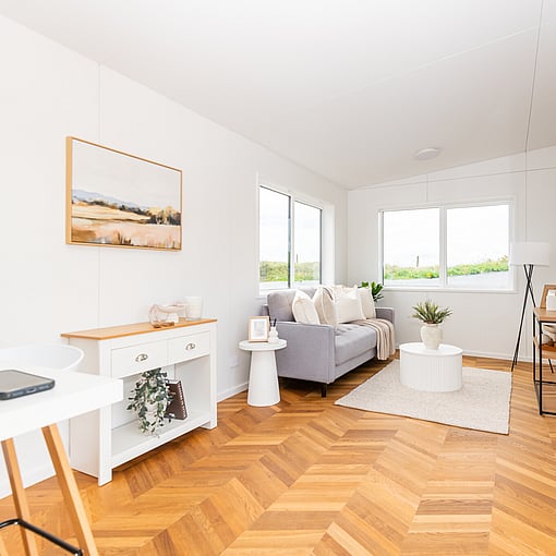 Internal design of whitechurch construction's tiny home cabin