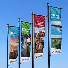 Flags for local attractions near Dargaville
