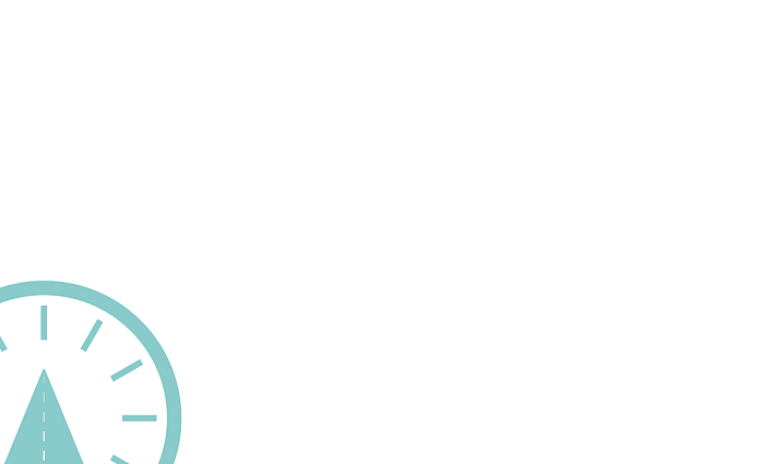 24/7 Breakdown Service Icon: Circle with lines representing hours on a clock, single arrow resembling both a compass needle and a road going into the horizon pointing forwards