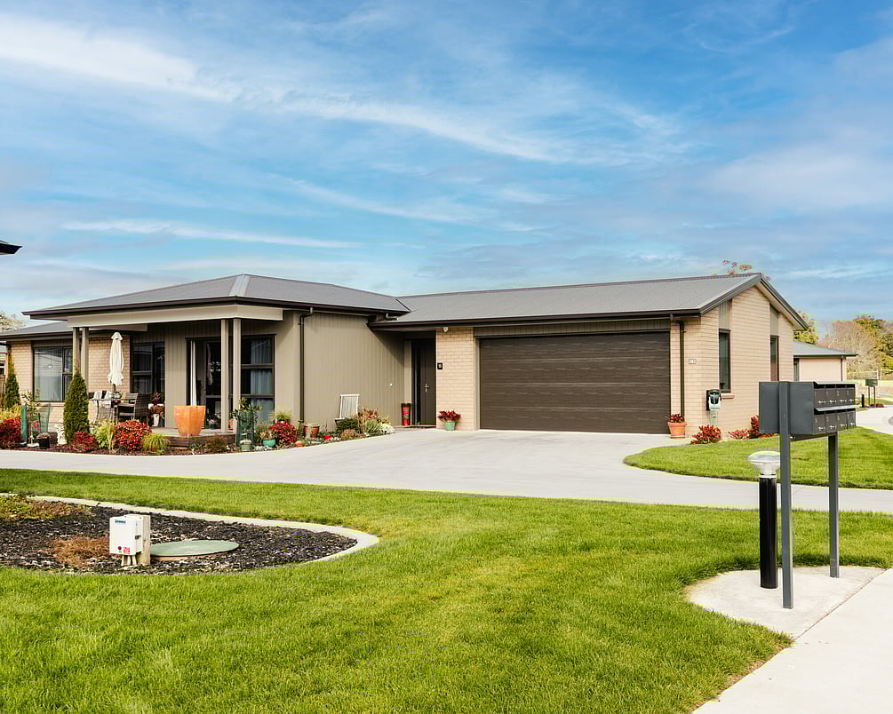 Front of a home at Atawhai Assisi Retirement Village