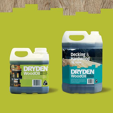 Packaging label design for Dryden WoodOil