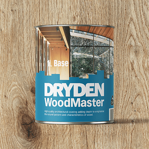 Paint can packaging design for Dryden WoodMaster