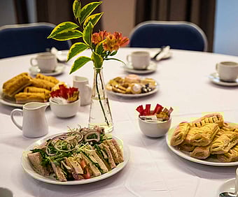 Church interior with cross
