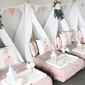 PEACH FLAMINGO - A favourite for 2020, this theme is a great option for all ages.  Soft peach and gold accents make this  package hard to resist.