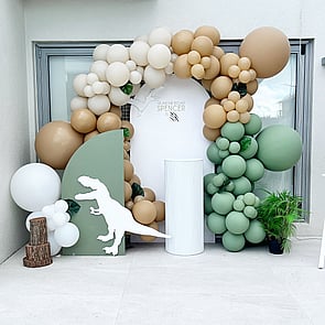 SPENCER IS DINO-FOUR! - Boys and dinosaurs go hand in hand. We went on trend with the muted greens and browns which worked in really well