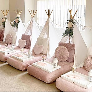 BOHO BLUSH - Our signature theme. Perfect for little ones and teens alike. Soft blush tones are always a winner!