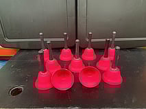 Bells - 13cm hand held pink bellsset of 11, do not ring