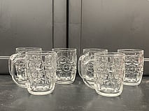 Beer Mugs - 6 glass beer mugs.