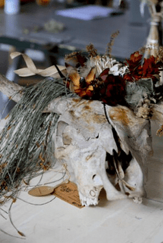 Dried flower skull by Raglan Florist Wild About Eve 