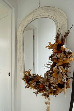Dried flower mirror by Raglan Florist Wild About Eve