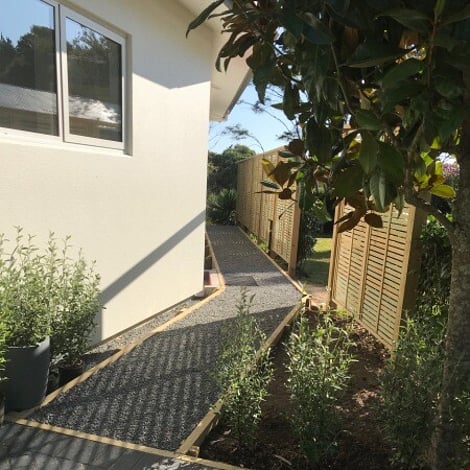 Ardent Building Developments. Hamilton, Waikato. NZ. Image of new home build landscaping