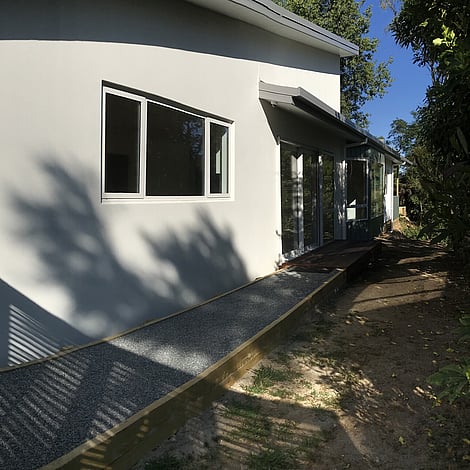 Ardent Building Developments. Hamilton, Waikato. NZ. Image of new home build landscaping