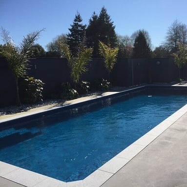 Ardent Building Developments. Hamilton, Waikato. NZ. Image of new home landscaping & pool