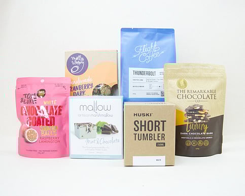 NZ COFFEE BEANS WITH COFFEE CUP AND SWEET TREATS