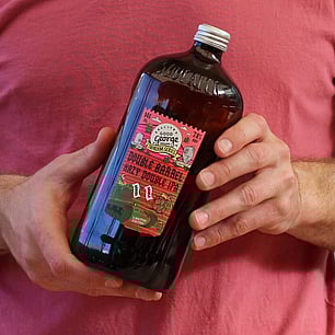 Beer squealer label design for Good George Brewing Double Barrel IPA