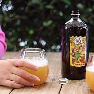 Beer squealer label design for Good George Brewing Nectar of the Gods Apricot Mango HAzy IPA