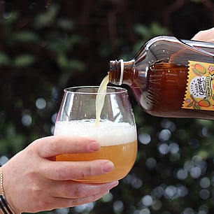 Beer squealer label design for Good George Brewing Nectar of the Gods Apricot Mango HAzy IPA