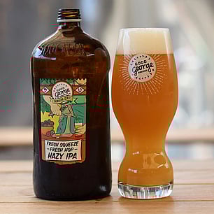 Beer squealer label design for Good George Brewing Fresh Squeeze Hazy IPA