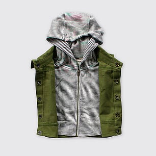 Kauri and Sons garment design baby vest hooded jacket