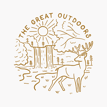 Kauri and Sons The Great Outdoors Emblem illustration
