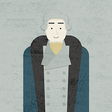 Flat illustration of William Wilberforce