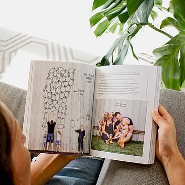 Book layout design for Living Lightly book by Nicola Turner inside spread years worth of rubbish