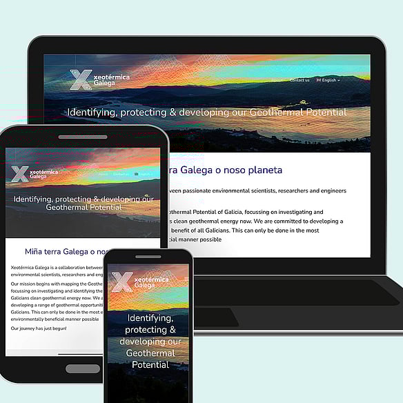 Xeot&eacute;rmica Galega responsive website