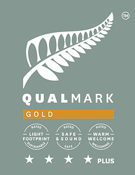 Two Rivers Ohakune is Qualmark rated as four stars plus and a Gold award for business sustainability