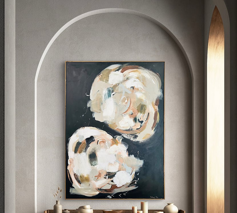 echoes in the dark abstract painting by Felice Paintworks