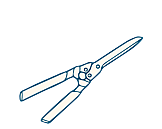 graphic of hedge clippers