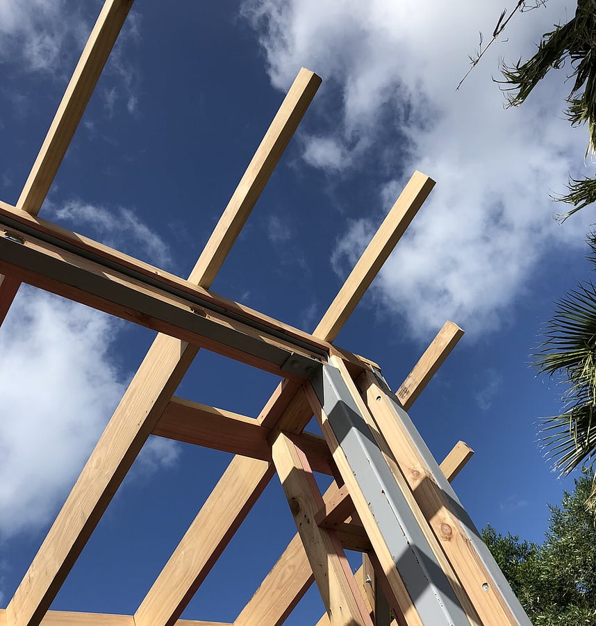 photo of house structure under construction