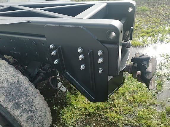 Photo of a truck trailer drawbeam created by Smythes Engineering