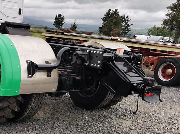 Photo of a truck trailer drawbeam created by Smythes Engineering