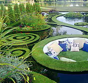 Ben Hoyle Design 2013 - "A French Kiss in Akaroa" This globally renowned design features floating rata vine linking to sunken cushioned retreat below the waterline.