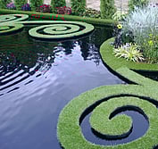 Ben Hoyle Design - "A French Kiss in Akaroa". Floating rata vine captures floating gardens in this Kiwi meets French inspired globally renowned garden.