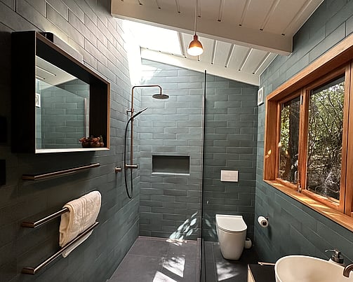 Tiled walk-in shower renovation