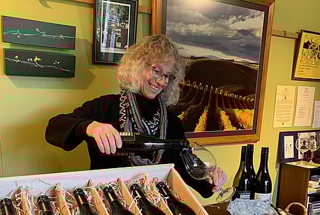 Rosie enjoying Cellar Door