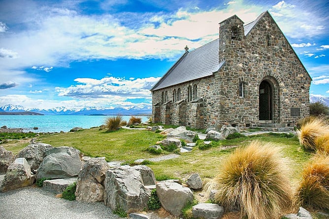 Church of the Good Shepherd overlooking Lake Tekapo in New Zealand&rsquo;s South Island