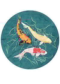 'Koi Pond' original watercolour painting